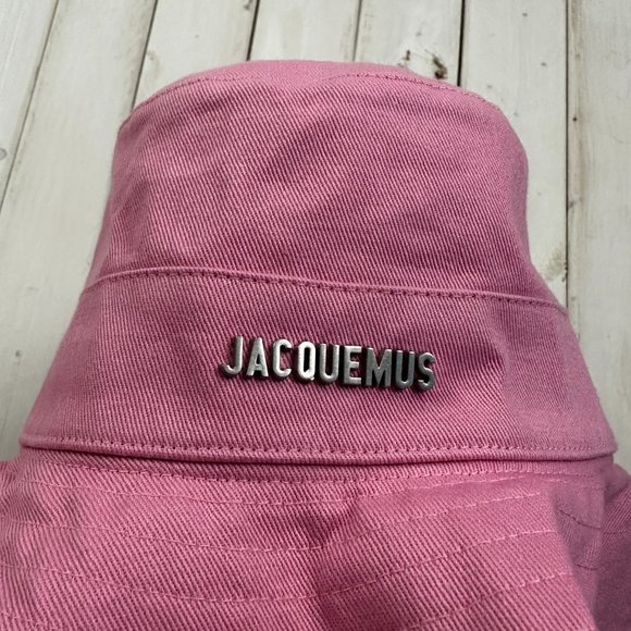 JACQUEMUS " Le bob Artichaut " Large Brim Drawstring Bucket Hat - Picture 4 of 11
